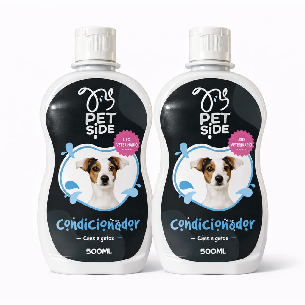 Kit 2 Condicionador para Cães e Gatos Hidratante para Pêlos - Petside 500ml