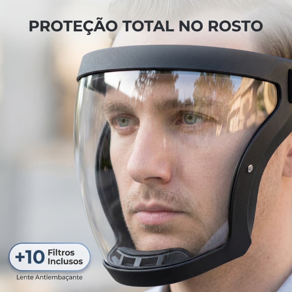 Máscara De Proteção Facial Completa À Prova De Poeira Transparente óculos de proteção