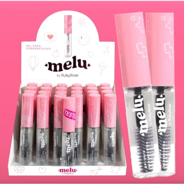 Gel para Sobrancelhas Melu Ruby Rose 8,3g com Fórmula Incolor e Secagem Rápida
