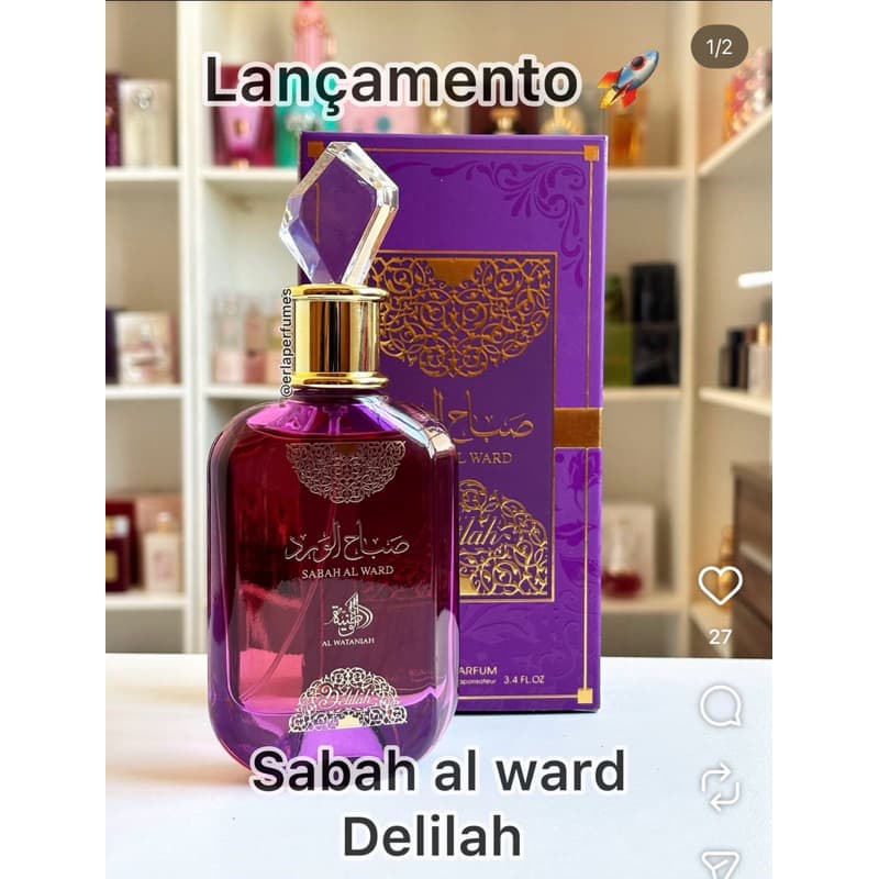 Perfume Sabah Al Ward – Delilah | 100ml - LANÇAMENTO ORIGINAL