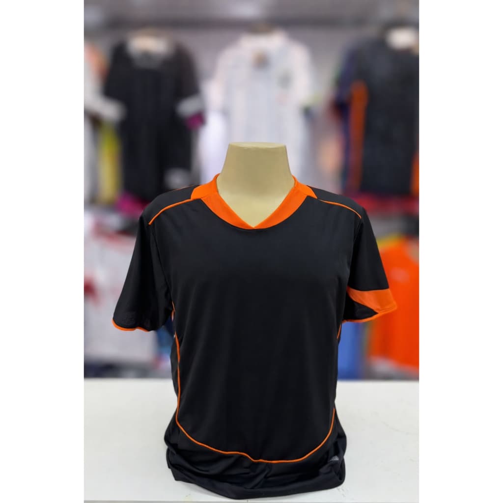Camisa de Time Lançamento preta com detalhe laranja Pronta entrega Envio imediato oficial