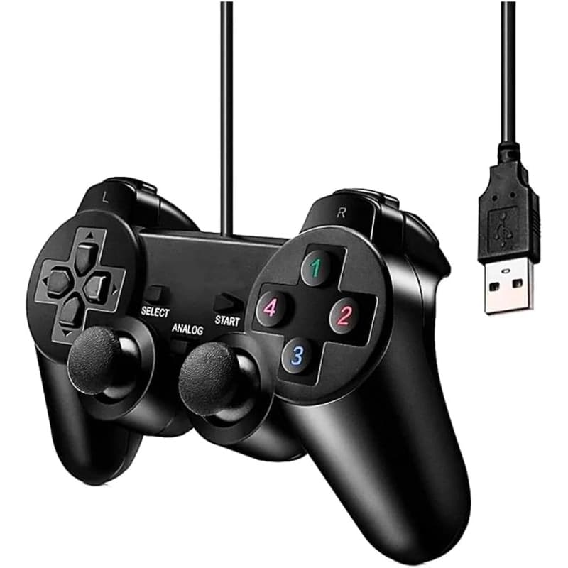 Controle USB Gamer com Vibração Intensa e Design Ergonômico