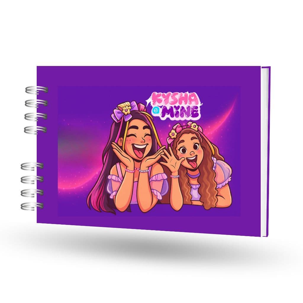Livro de Colorir Kysha e Mine Capa Dura 50 Páginas Envio Rápido
