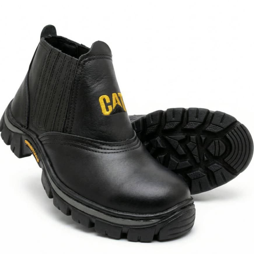 Bota Masculina trabalho Adventure em Couro com CA Bico PVC Antiderrapante