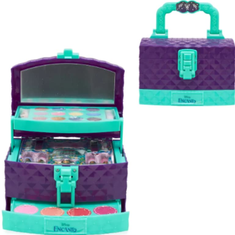 Maleta de Maquiagem Infantil Minnie Disney Fenzza Kit Completo Sombras Batom Brilho Blush