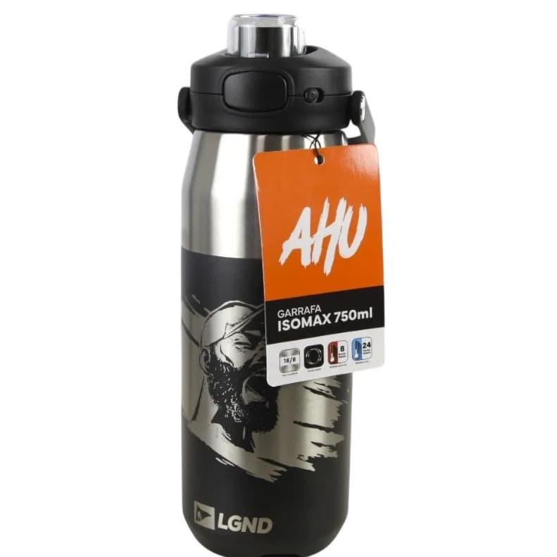 Garrafa térmica nautika 750ml 8h quente 24h gelada - Preta