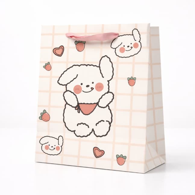 3 UNID. Sacola de Papel Estampada com velcro -  Sacolinha de papel - Embalagem de presente 19x26,5x9 cm