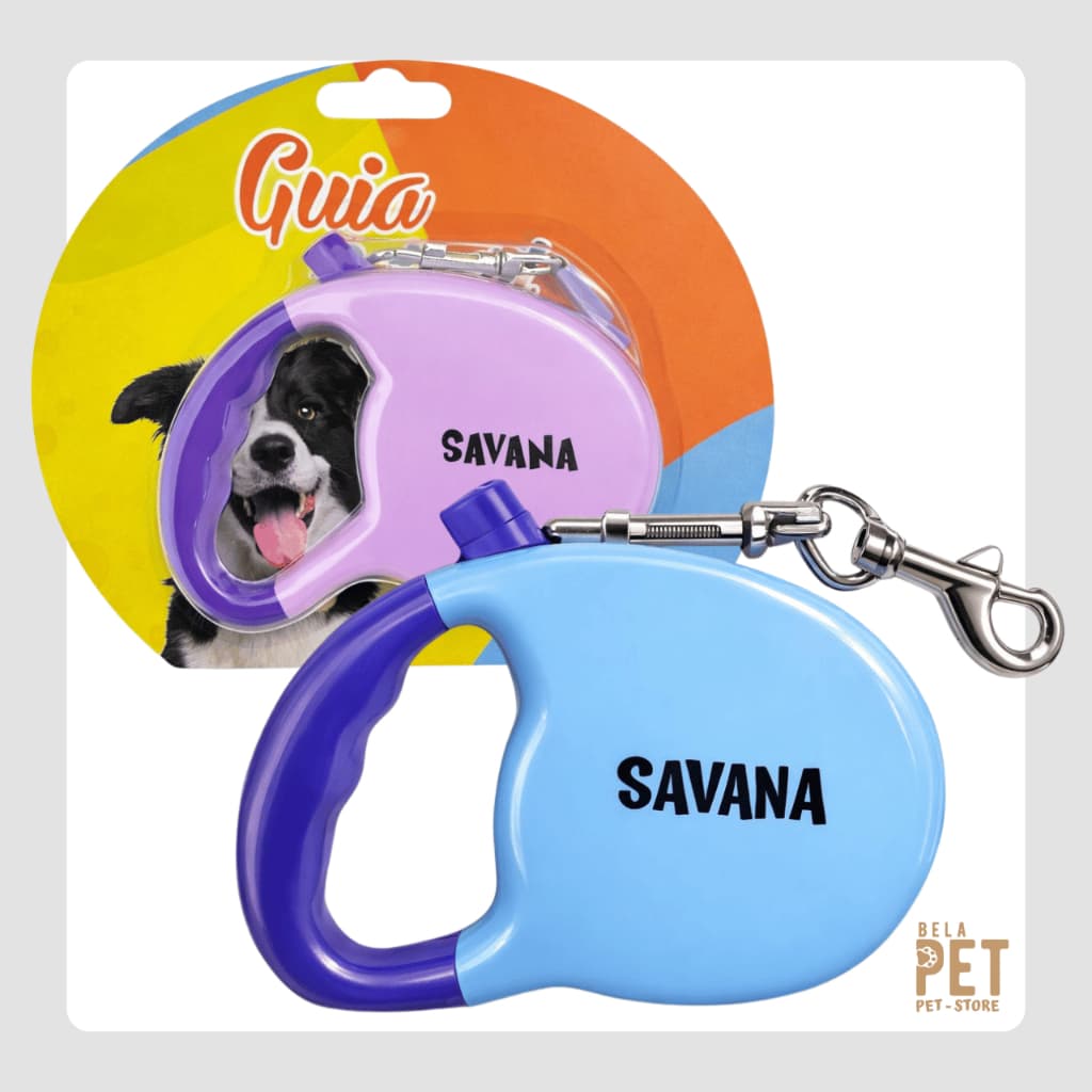Guia Retrátil  para Cães - 3 Metros e 10kg
