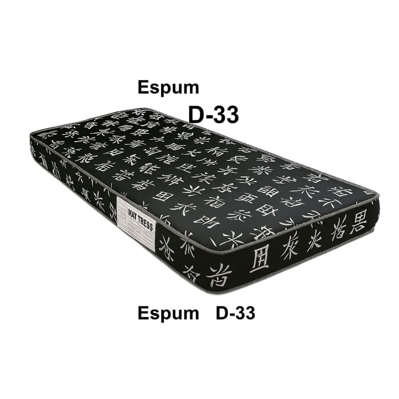 Colchão de Espuma Estampa Sortida D33 188x88x12cm Solteiro Conforto e Durabilidade