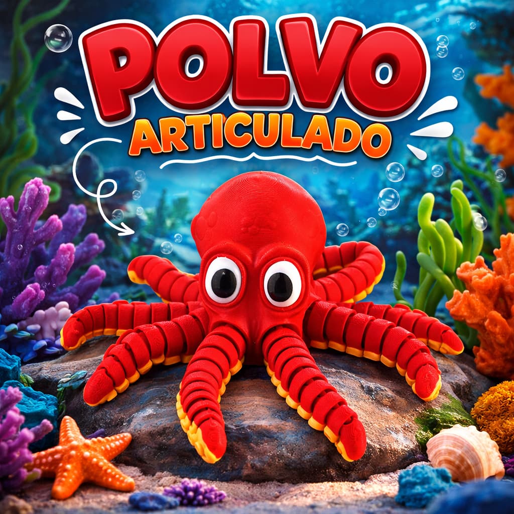 Polvo Articulado Brinquedo Sensorial divertido