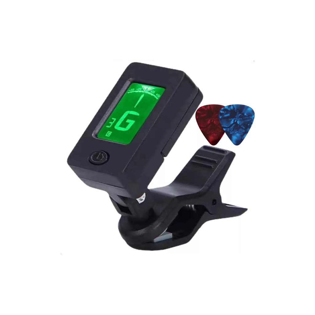 Afinador Digital Cromático Para Violão / Guitarra / Baixo / Ukulele / Violino Smart + Palhetas