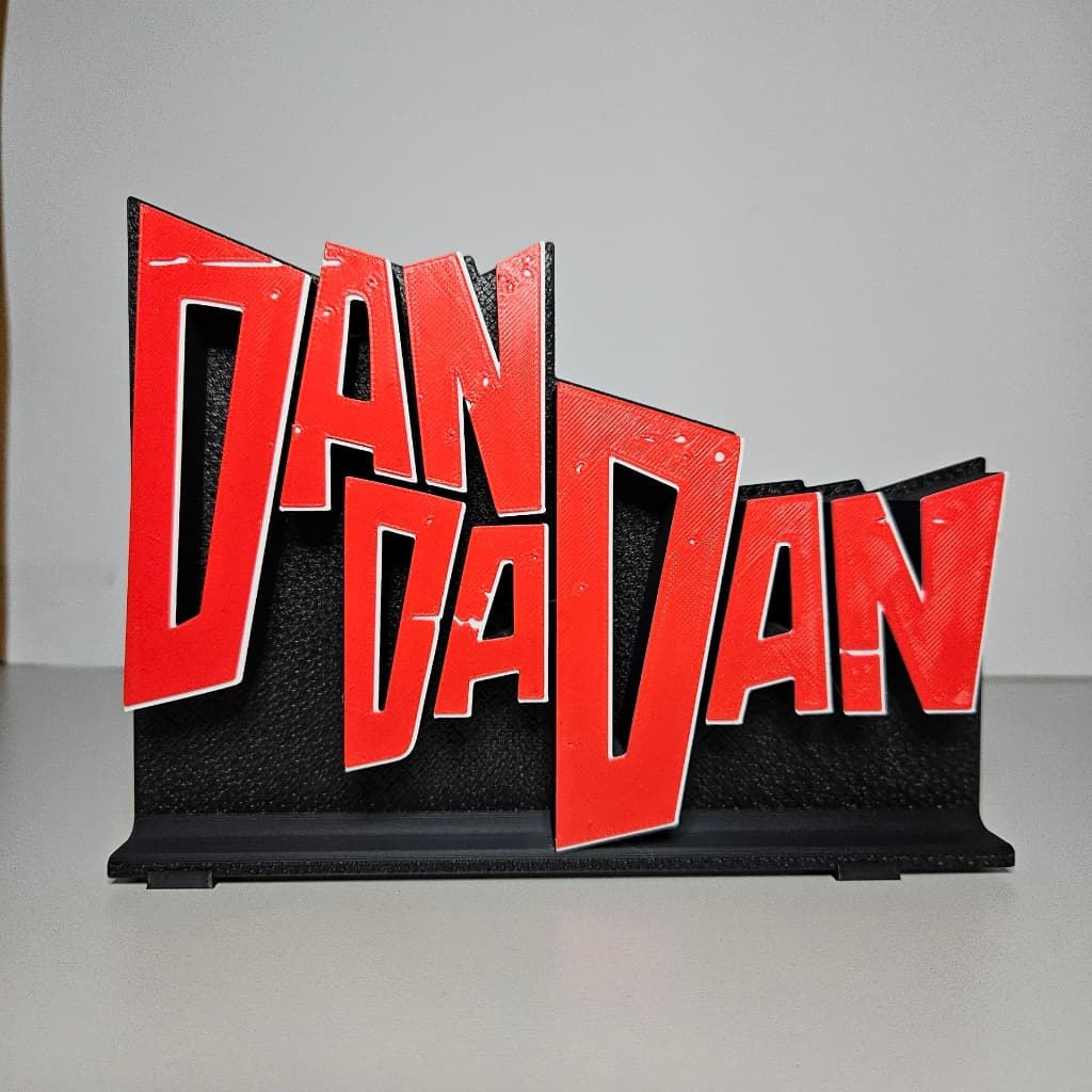 Letreiro DanDaDan 3D Decorativo | Logo Anime para Setup Gamer