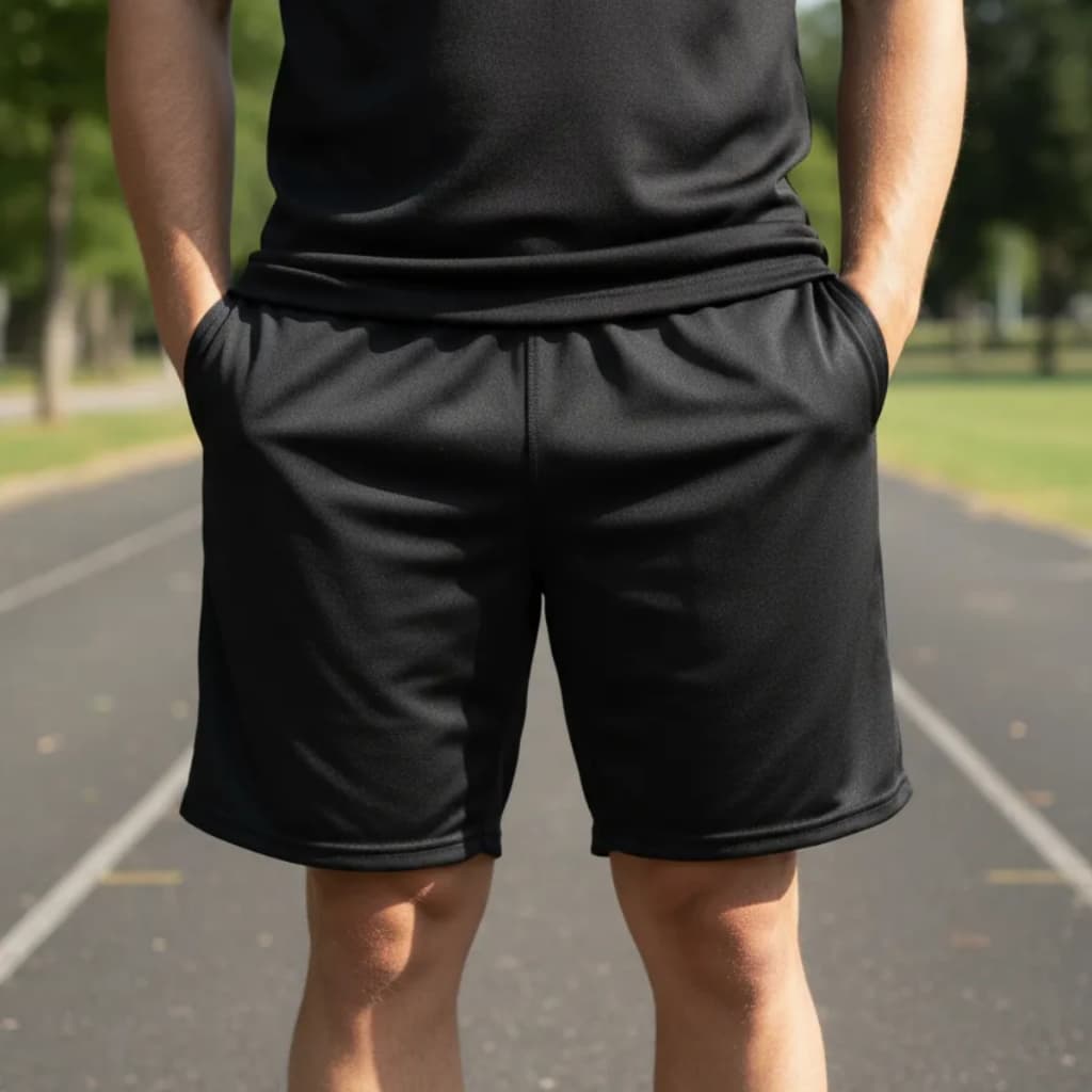 Kit 2 Calção masculino com bolso esportivo futebol preto praia banho academia bermuda short corrida