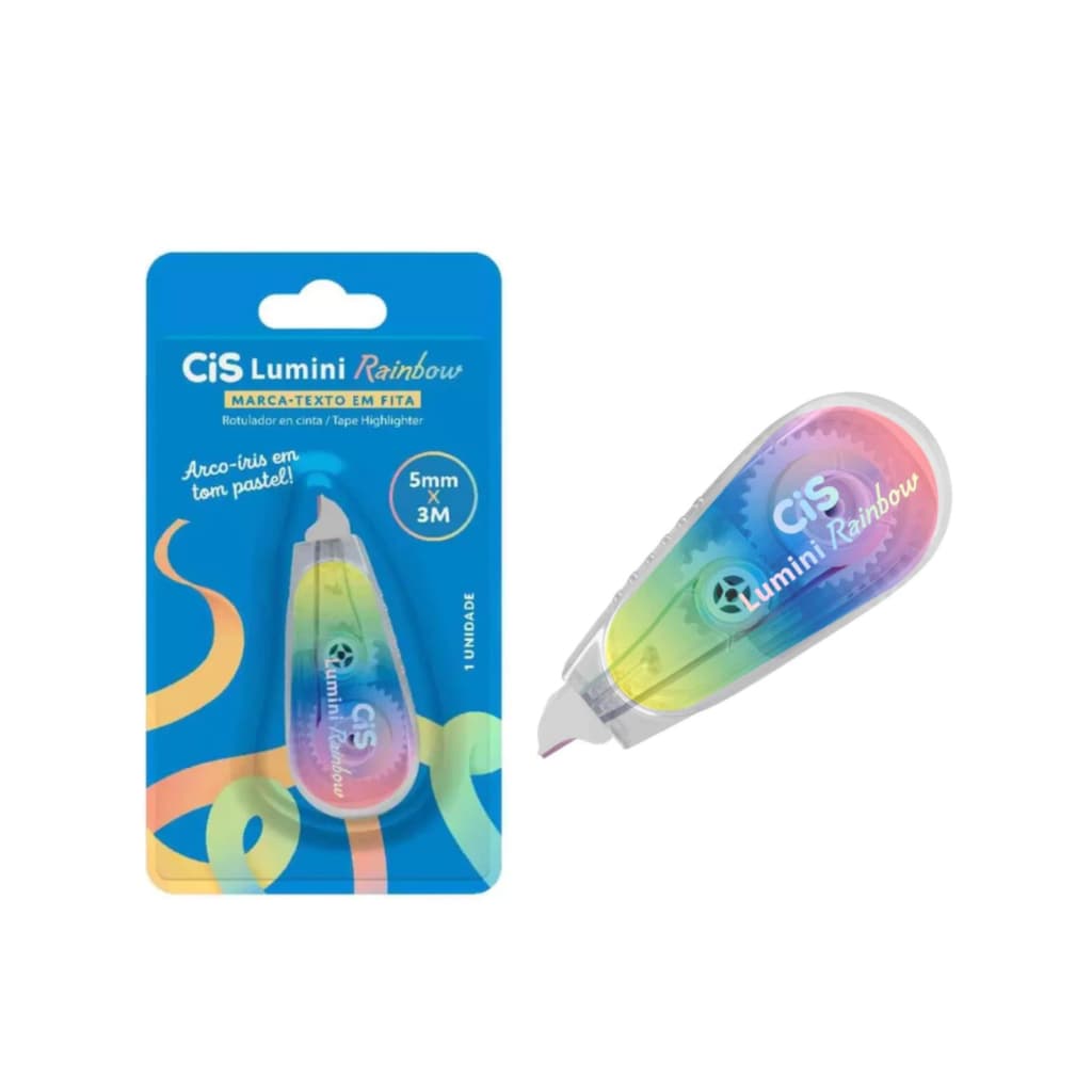 Marca texto em fita Lumini Rainbow CiS