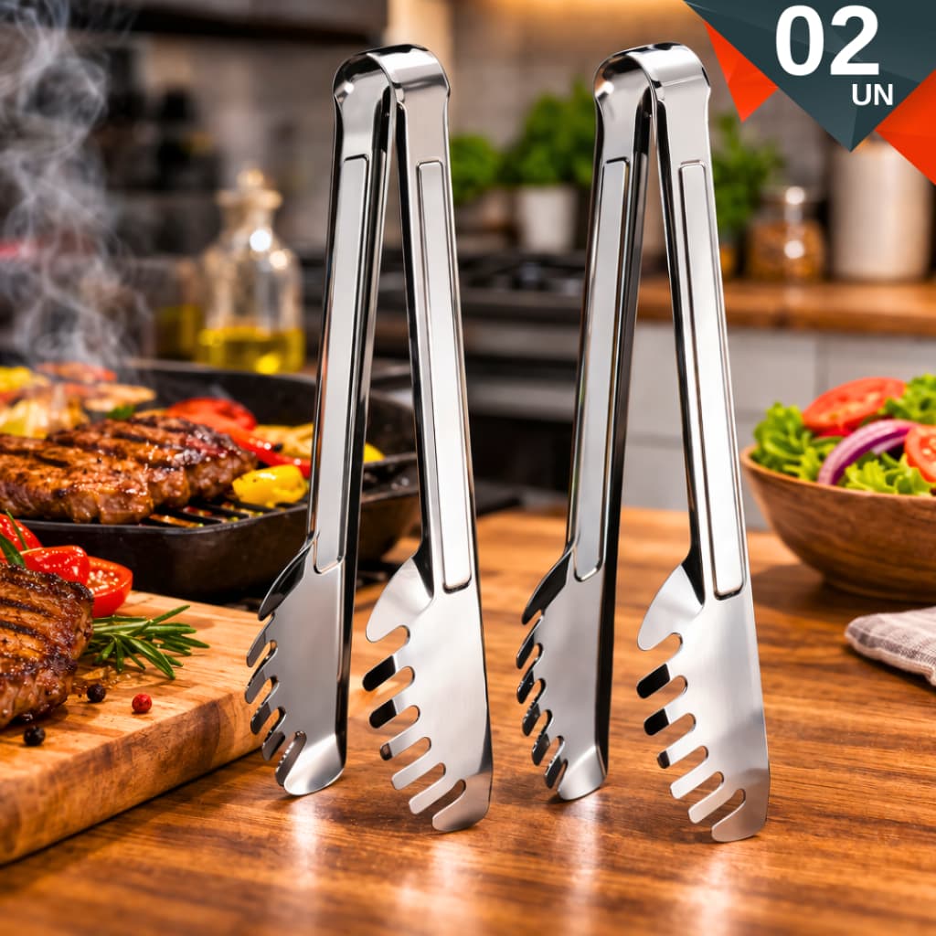 Kit 2 Pegador Universal Pegador de Massas Aço Inox Utensílios para Cozinha e Restaurantes