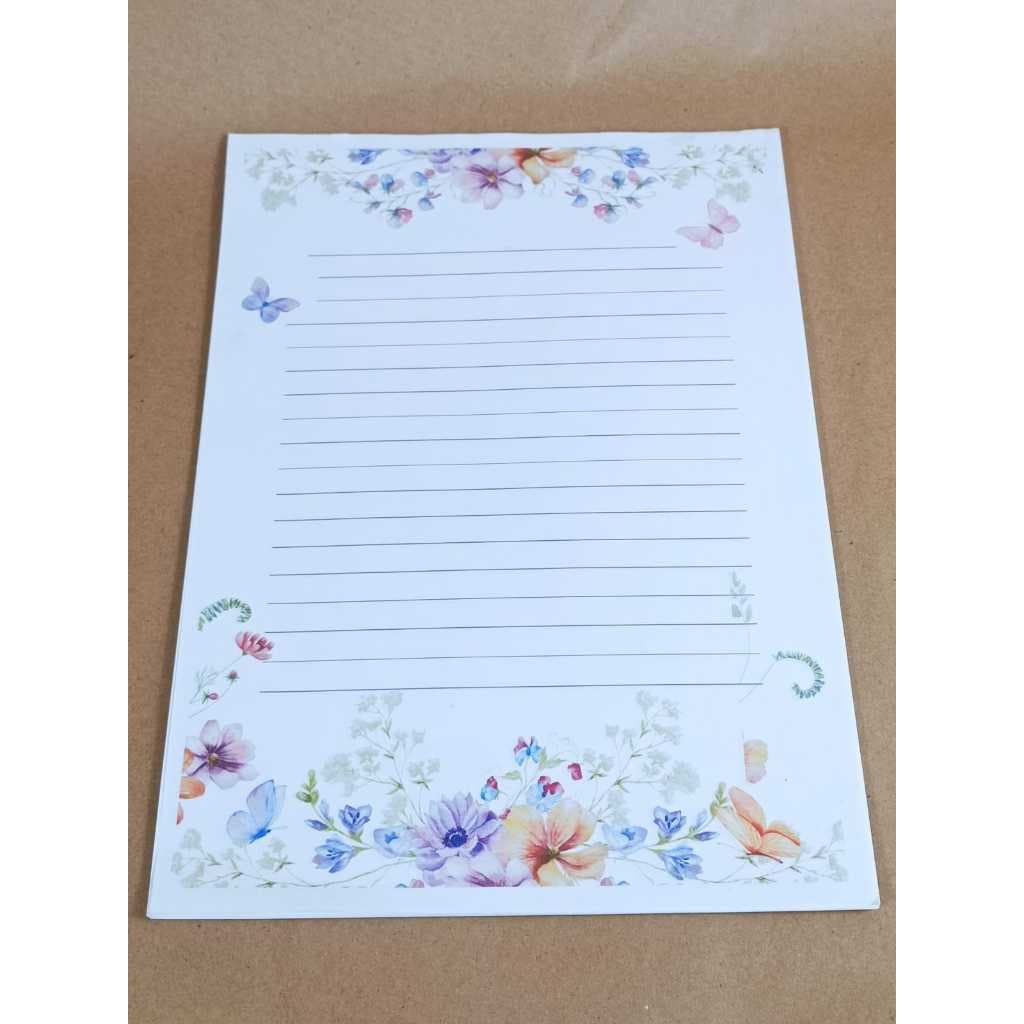 Bloco de Notas 25 Folhas Floral A4 Decorado Para o Dia a Dia