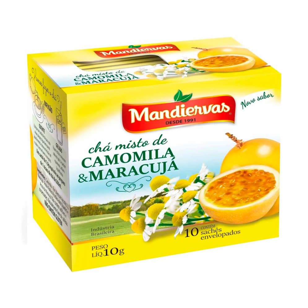 Chá De Camomila Com Maracujá 10g - Mandiervas