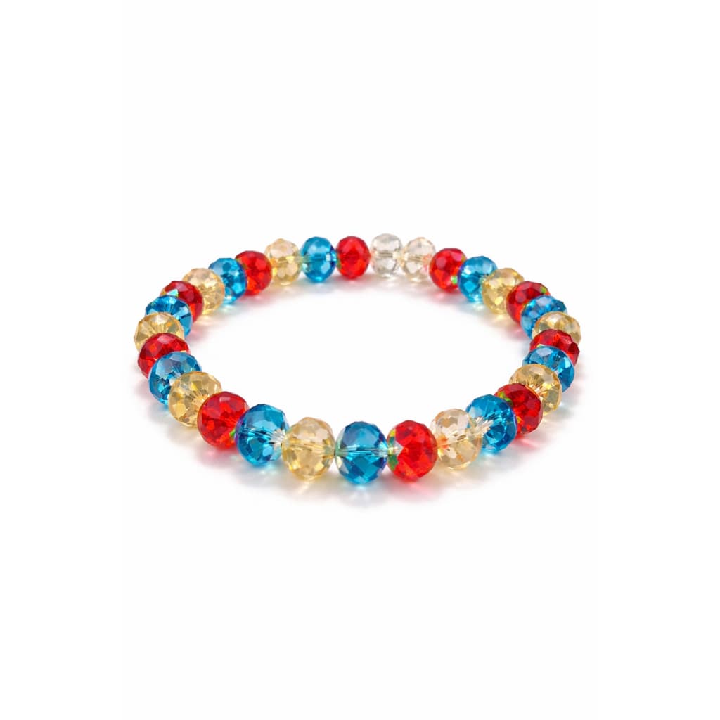 Pulseira de Cristal Facetado Cigano com Zircônia – Colorida