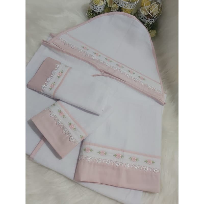 kit 4 peças toalha fralda capuz, fralda passeio, fralda ombro e fralda boca - PERSONALIZAÇÃO A ESCOLHA VIA CHAT