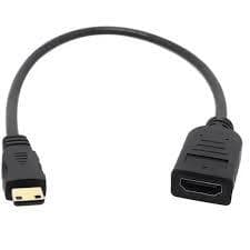 Cabo Conversor Mini HDMI Macho x HDMI Fêmea 15cm Suporte Full HD