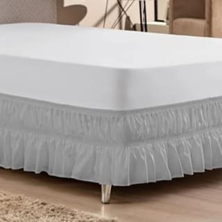 Saia Box Ajustável  Cama Box Solteiro, Casal, Queen e King- Duplo Elástico Reforçado - Decoração luxuosa