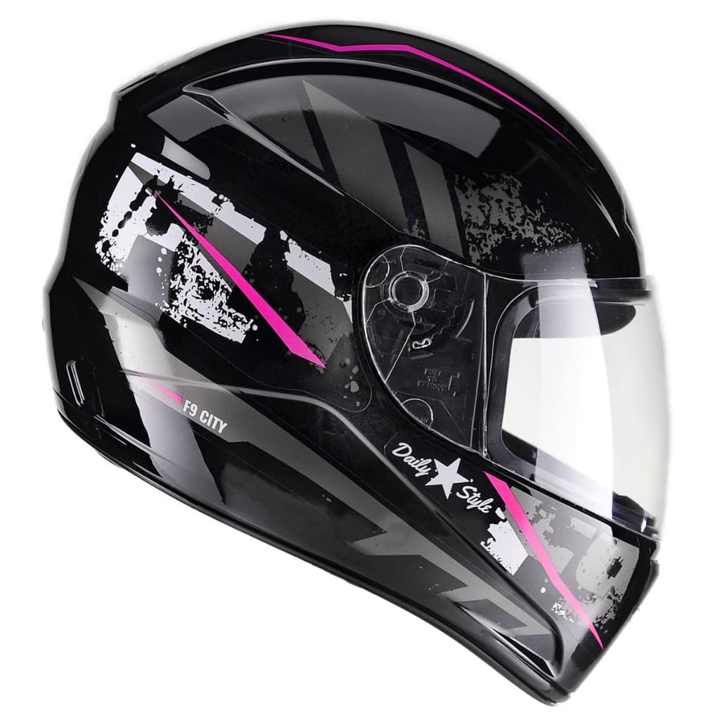 Capacete Moto Urbano Masculino Fly F9 City Preto e Rosa