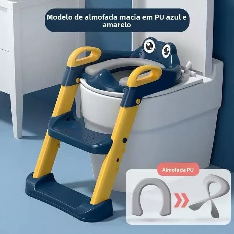 Assento Infantil Redutor Sanitário Anatômico Conforto Segurança Bebê Azul