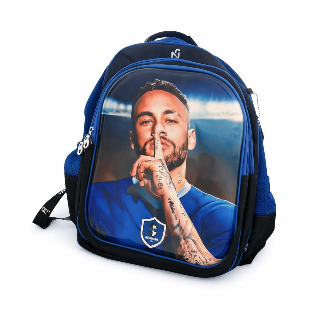 Mochila Estampada Estrela Do Futebol Neymar Jr Exclusiva Xiu