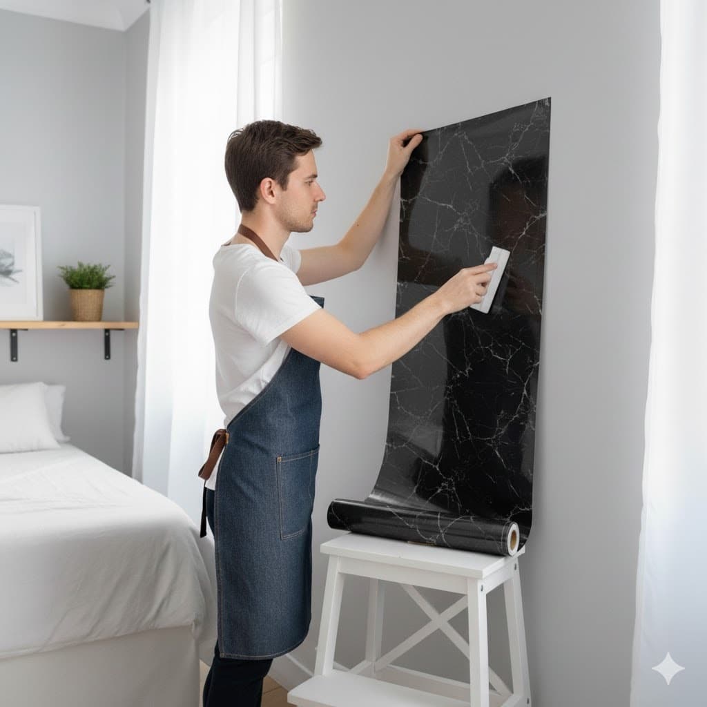 Papel de Parede Adesivo PVC Estampa Raios 5m Autocolante Lavável Decoração Quarto Cozinha Sala