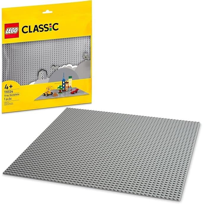 LEGO® Classic Placa de Construção Cinzenta 11024 Kit de Construção; Jogo Criativo Sem Limites para Construtores LEGO