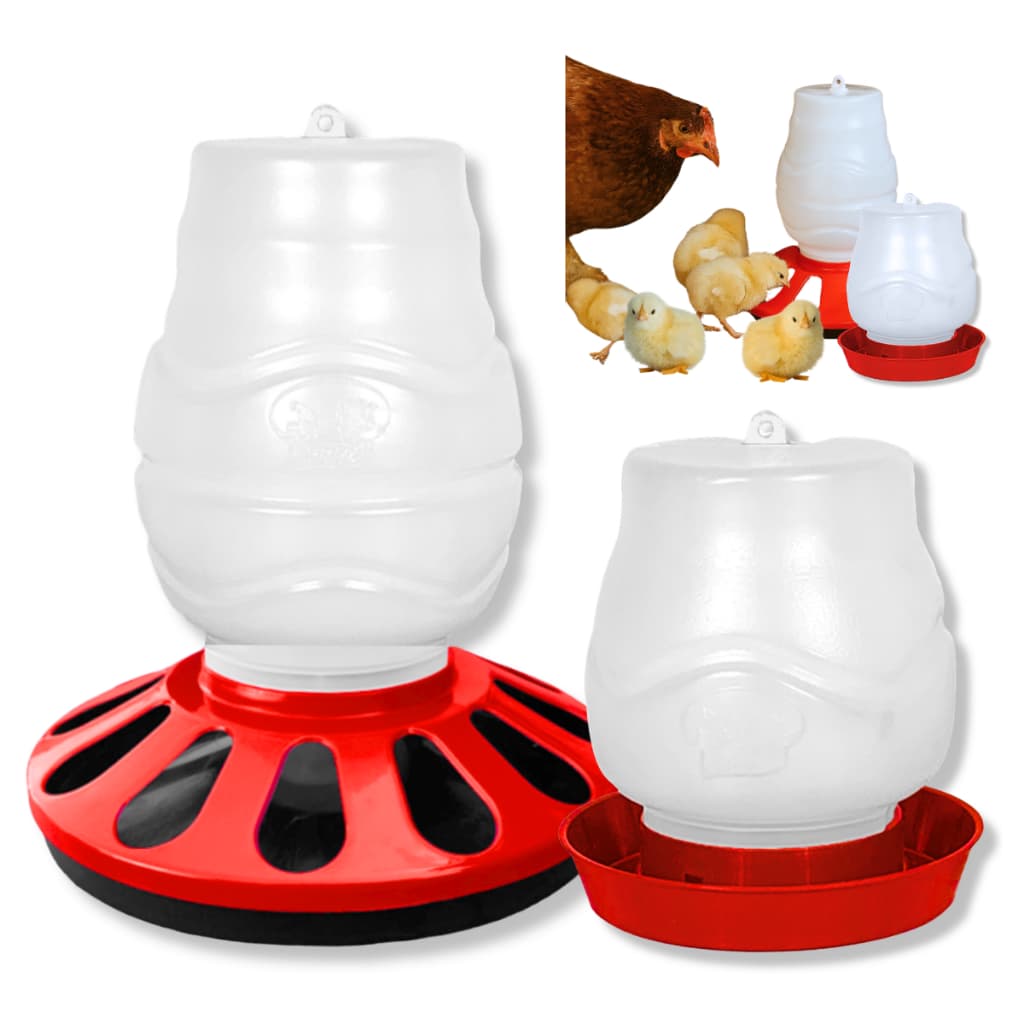 Alimentador Comedouro 3,5 Kg e Bebedouro 2 L Automático Aves Galinha Pintinho Granja Galinheiro