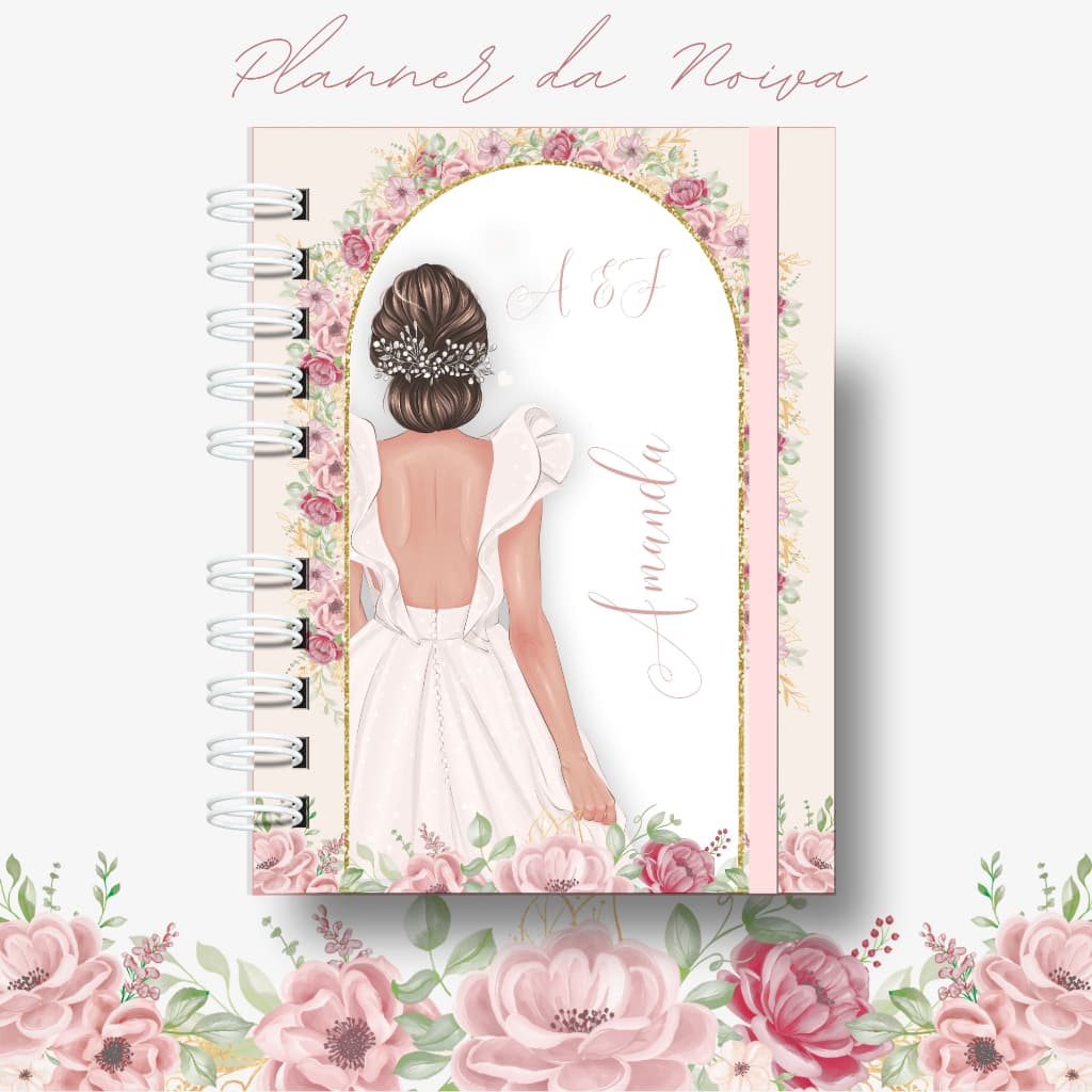 Planner da Noiva A5 Agenda Caderno Organizador de Casamento Presente Para Noiva