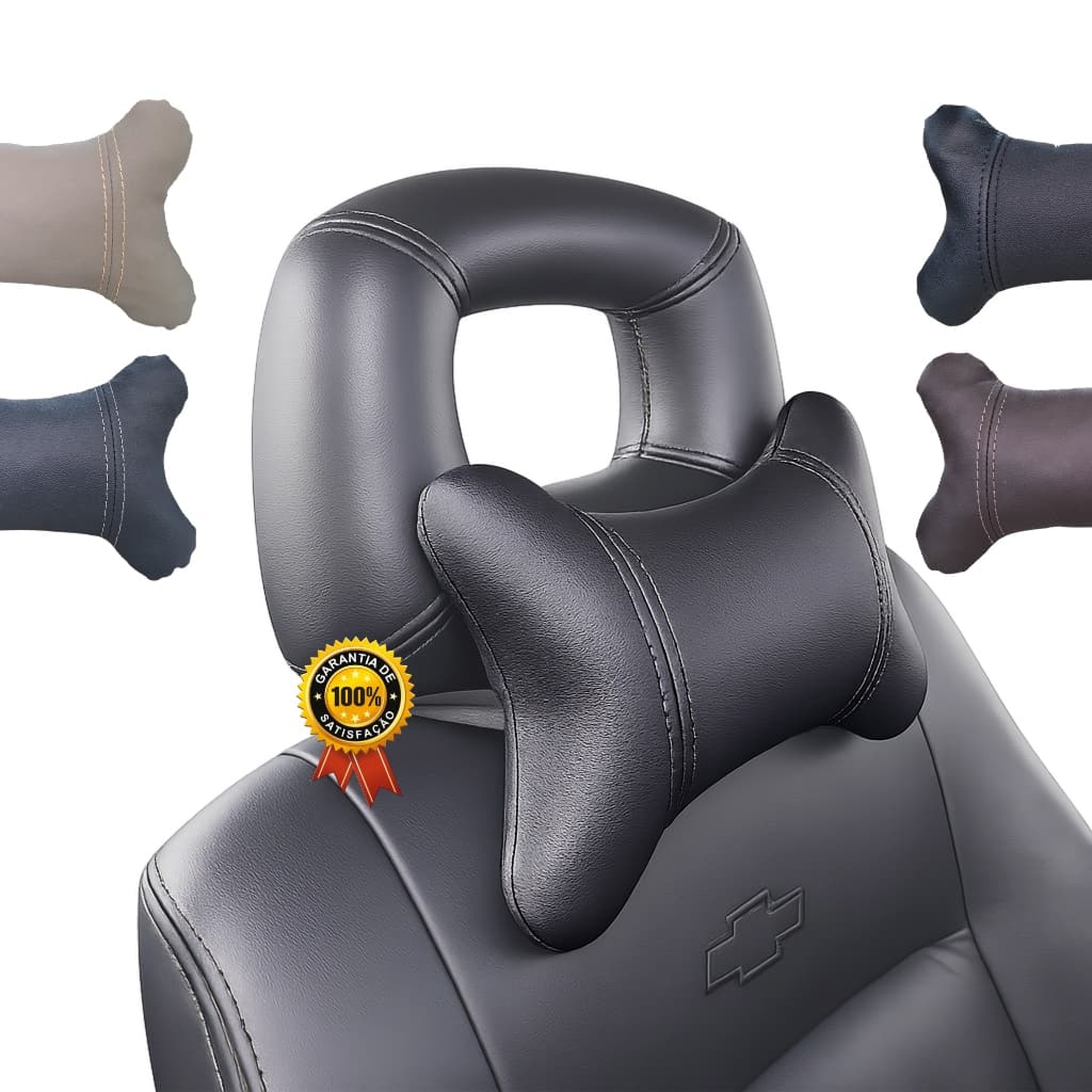 Almofada de Encosto Pescoço Ergonômica Suporte Cervical Conforto Motorista Universal Ajuste