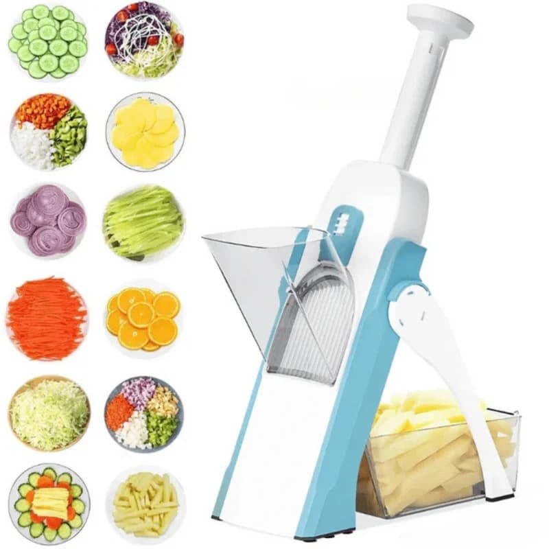 Ralador Fatiador Cortador Multifuncional de Legumes 5 em 1  Para Verduras Frutas e Batata Cozinha