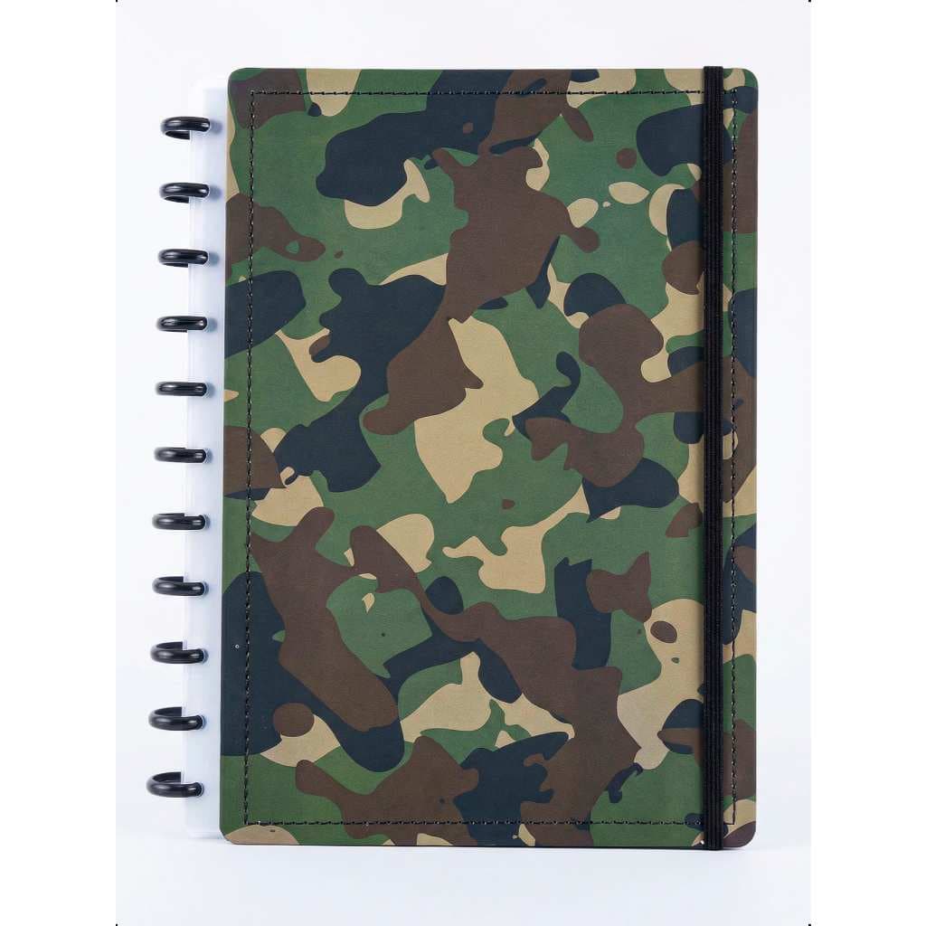 Caderno De Disco Inteligente A4 Militar 80 Folhas Capa Dura Faculdade Estudos Escola