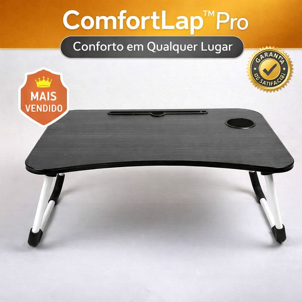 Mesa notebook ComfortLap™ Pro ajustável preta