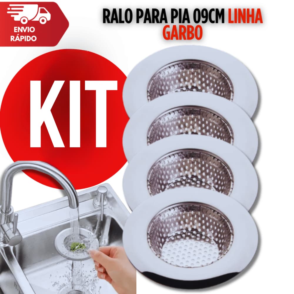 Ralos de Pia Aço Inox 9cm Protetores para Cuba de Cozinha Ralinho Premium Qualidade Excelente