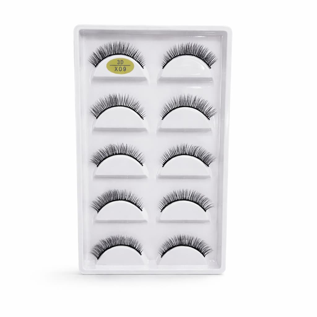 Cilios postiço 3D X09 - cartela com 5 pares