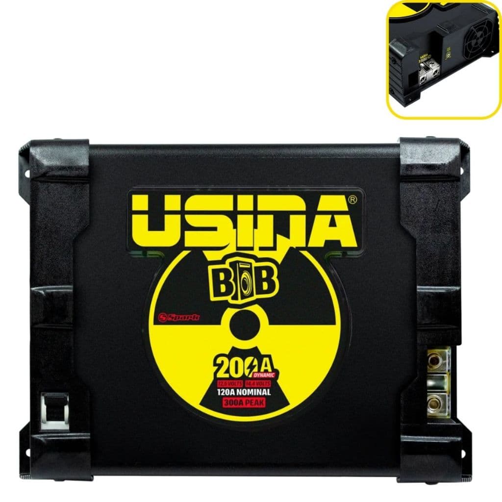 Fonte Automotiva Usina Spark 200, 120 E 60 Amperes Bob Dynamic Bivolt Automático 12v Para Caixa Bob