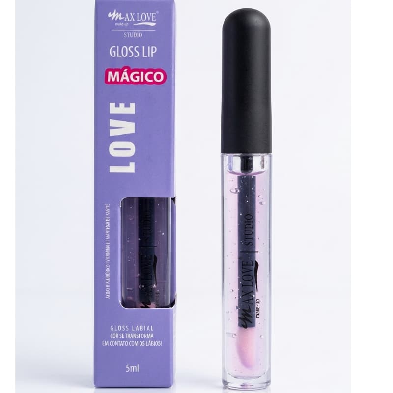 Gloss Labial Mágico Max Love - Cor Se Transforma nos Lábios com Ácido Hialurônico5ml