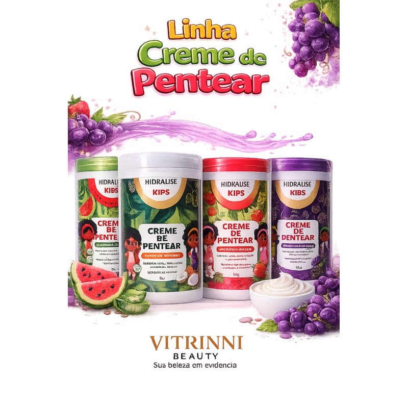 Creme de Pentear Hidralize Kids 1kg | Cachinhos Definidos, Macios e Brilhantes | Linha Hidracachinhos Infantil