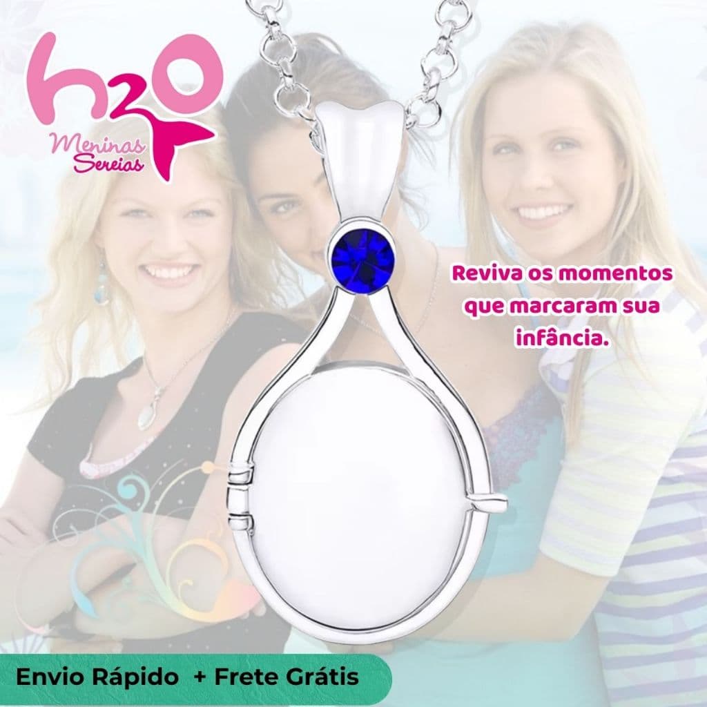 Colar H2O Meninas Sereias Mako Mermaid Pingente Relicário | Acessório Cosplay Presente Fãs Série TV