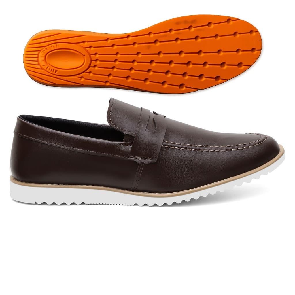 Sapato Masculino Casual Social Sintético Conforto + Palmilha Confort Pu