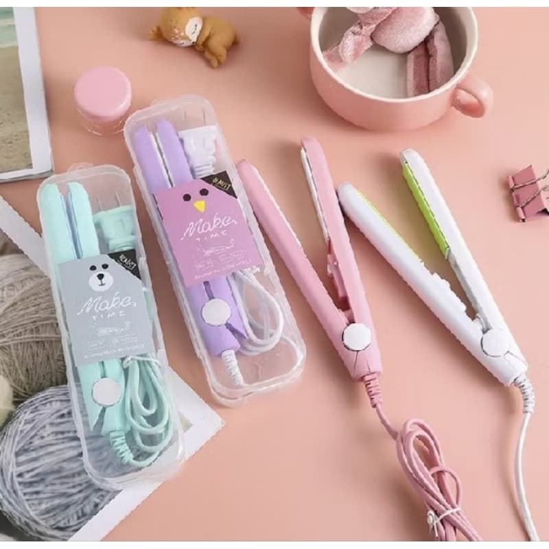 Mini Chapinha Prancha De Cabelo Pequena Portátil Chapinha Profissional Com Case Transporte Bivolte