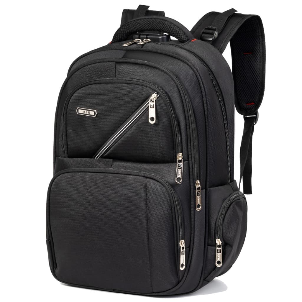 Mochila masculina antifurto com cadeado de combinação, comporta um laptop, impermeável, reforçada e durável.-1145
