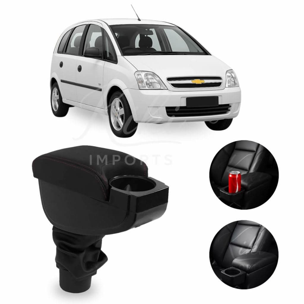 Apoio de Braço Encosto Meriva 2003 a 2012 Console Central C/ Porta Copos e Porta Objetos