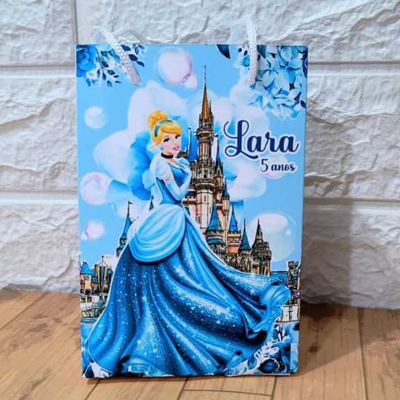 Sacolinha Personalizada - CINDERELA - Sacolinha Surpresa | Lembrancinha Festa | Pegue e Monte.