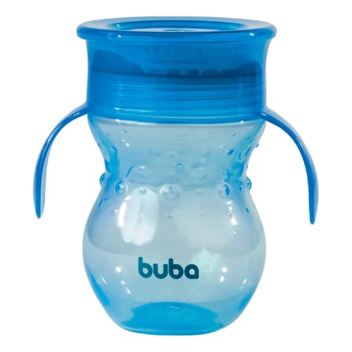 Copo 360° Azul Buba 270ml com Alça Antivazamento Copo de Treinamento Bebê 👶💙