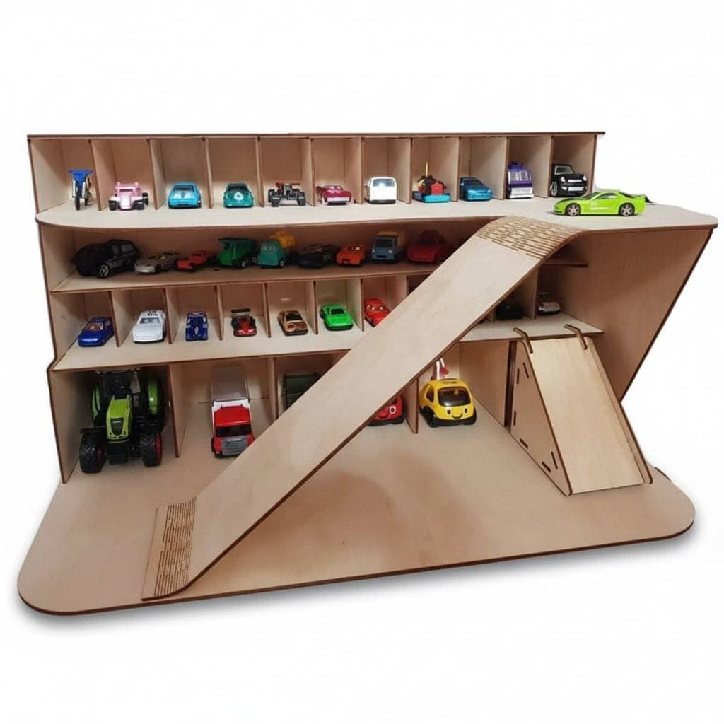 Estacionamento Organizador Em Mdf Para Carrinhos Hot Wheels