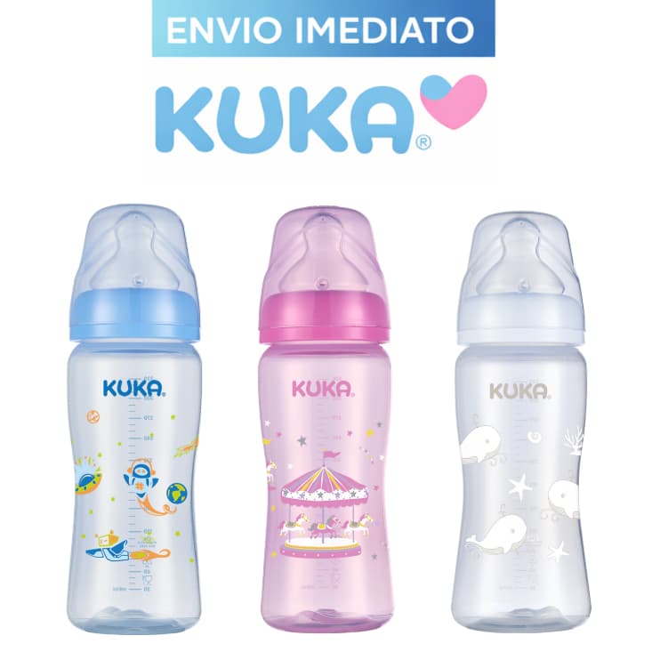 Mamadeira Kuka Essential 330ml – Bico Big Anatômico Ortodôntico Nº2 (Furo M)